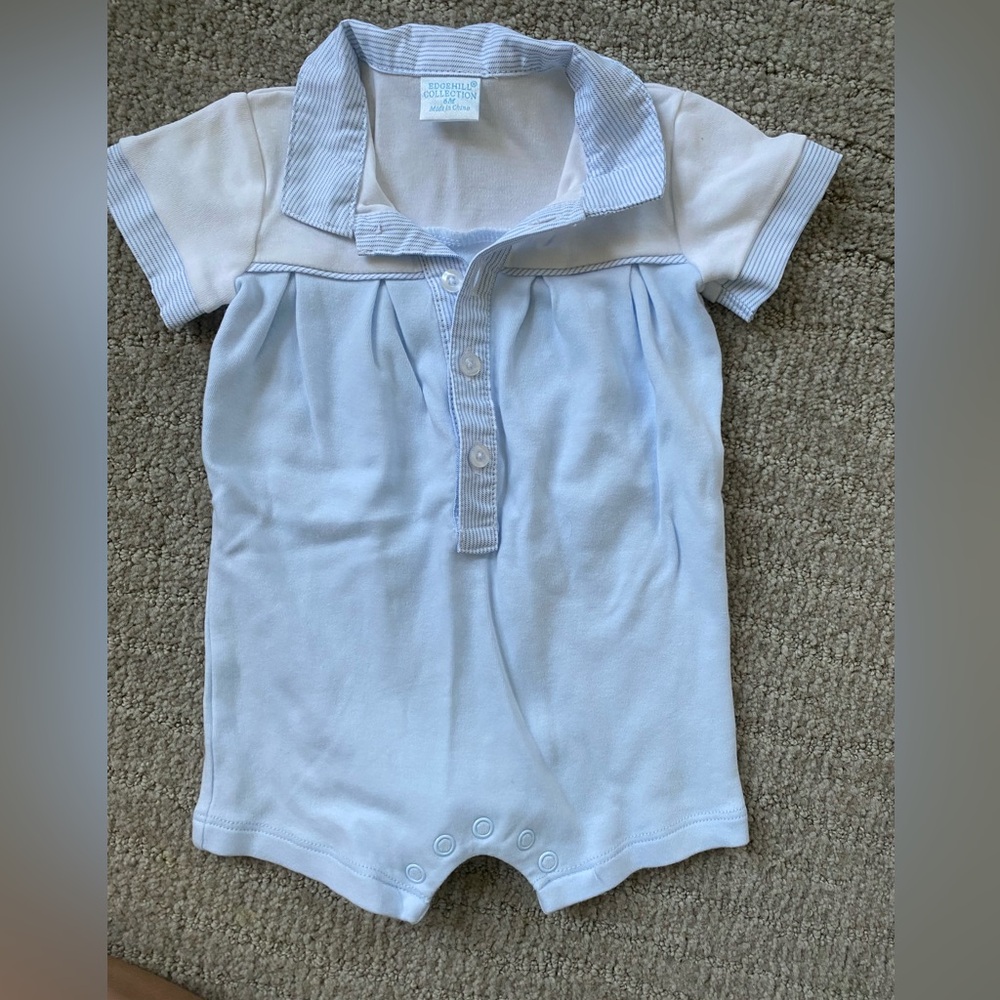 Edgehill Collection Blue and White Striped Shirt